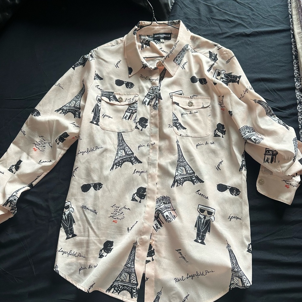 Brand new Karl Lagerfield shirt in blush pink color.
